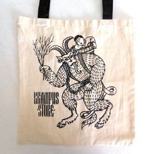 NEW KRAMPUS STORE HOLIDAY EUROPEAN CHRISTMAS BAD CHILDREN CANVAS TOTE BAG